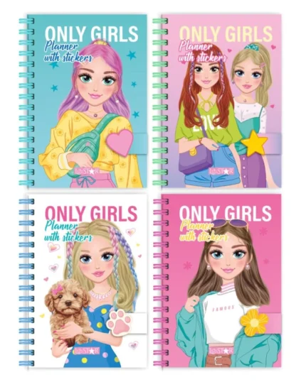 Блокнот-планер для дівчат 113*166мм/64арк "Апельсин" /LS-01/ 2 арк. наліпки, "Only Girls Planner"