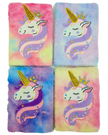 Купити пухнастий блокнот A5 “Unicorn / Єдиноріг” (80 арк) в easy.net.ua. М’який блокнот для записів, навчання і подарунку.