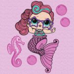 Картина за номерами "Ідейка" /KHO6266/ "LOL Surprise! Mermaids Waves" 40*40 см