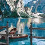 Картина за номерами "Ідейка" /KHO2763/ Морський пейзаж "Гірський спокій" 40х50см