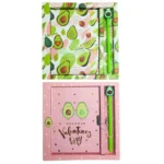 Блокнот “Авокадо” 11×15 см на замку з ручкою в коробці – easy.net.ua