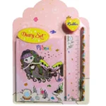 Набір канцелярський WB /BF64937/ "Русалки" (Блокнот А6 замок с фольгою + лінійка+гумка + олівець)