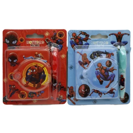 Блокнот 8*7см/65арк. /НLL-002-SP/ на кнопці,ручка-брелок "Спайдермен"