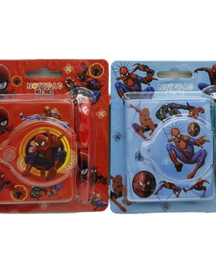 Блокнот 8*7см/65арк. /НLL-002-SP/ на кнопці,ручка-брелок "Спайдермен"