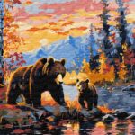 Картина за номерами "Ідейка" /KHO6650/ "Ведмежа сім'я" 40*50см