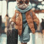 Картина за номерами "Ідейка" /KHO6754/ "Стильний пасажир" 30*40см