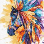 Картина за номерами "Ідейка" /KHO6767/ "Яскравий кінь" 30*40см