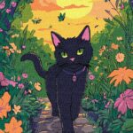 Картина за номерами "Ідейка" /KHO6805/ "Котик у саду" 30x40см