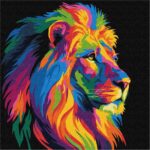 Картина за номерами "Ідейка" /KHO6823/ "Яскравий лев" 30*30см