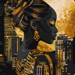 Картина за номерами "Ідейка" /KHO8644/ "Золото ночі з фарбами металік extra" 30*40см