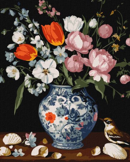 Картина за номерами "Ідейка" /KHO3321/ "Букет у гарній вазі" 40*50см