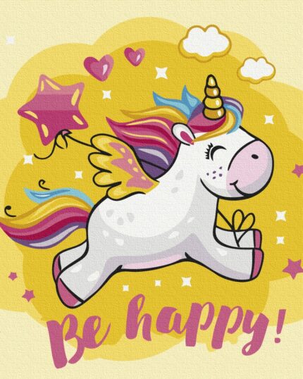 Картина за номерами "Brushme" /KBS0110/ "Щасливий єдиноріг" 30*40см