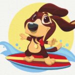 Картина за номерами "Brushme" /KBS0114/ "Серфер Лео" 30*40см