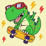 Картина за номерами "Ідейка" /KHO1199/ "Крутий динозавр" 25*25см