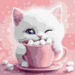 Картина за номерами "Ідейка" /KHO6716/ "Какао для котика (картина № 3)" 30*30см