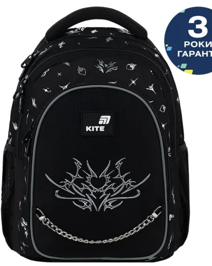 рюкзак Kite K26-8001L для підлітків чорний