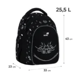 рюкзак Kite K26-8001L для підлітків чорний