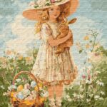 Картина за номерами "Ідейка" /KHO5187/ "Дівчинка з кроликом" 40*50см