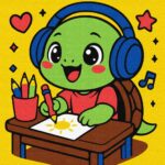 Картина за номерами "Ідейка" /KHO1297/ "Черепашка малює" 25х25см