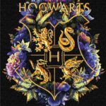 Картина за номерами "Ідейка" /KHO5209/ "Harry Potter: Герб Гоґвортсу з фарбами металік" 30*40см