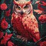 Картина за номерами "Ідейка" /KHO6579/ "Барвиста совушка з фарбами металік extra" 40*50см