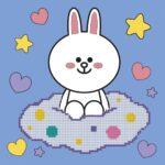 Картина за номерами "SANTI" /954939/ "Line Friends. Коні на хмаринці", 25*25см, з алмазною мозаїкою