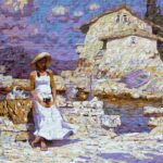 Картина за номерами "Ідейка" /KHO2612/ "Продавчиня сувенірів" 40*50см