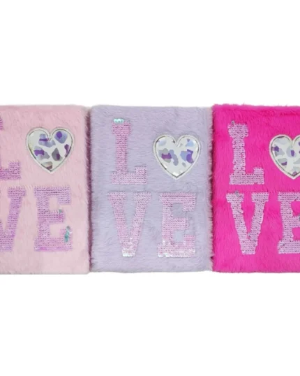 Блокнот A5 хутряний “Серце Love” 80 арк – easy.net.ua