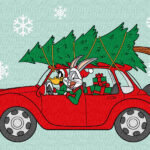 Картина за номерами "Bugs & Daffy: Різдвяна поїздка" 30*40см "Ідейка" (KHO6861)