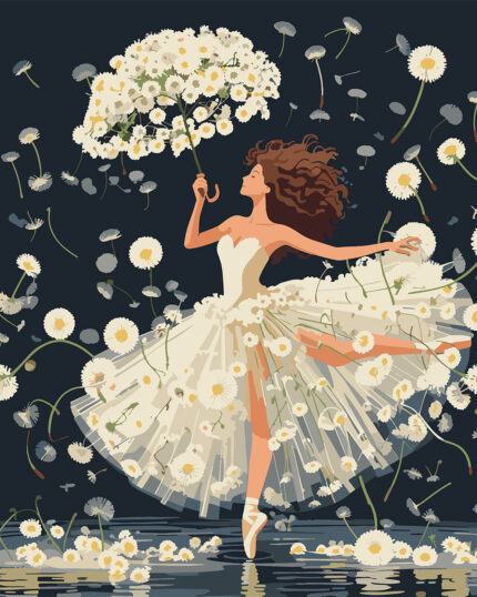 Картина за номерами "Кульбаби і танцівниця", 40*40см (955644)