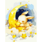 Картина за номерами "Зайченя з зірочкою", 30*40см, LED підсвітка SANTI (956443)