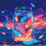 Картина за номерами "Магічне пір'я", 40*40см, LED підсвітка (956543)