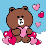 Картина за номерами "SANTI" /955037/ "Line Friends. Браун та серденько", 25*25см, LED підсвітка