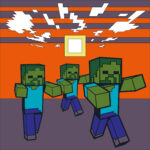 Картина за номерами "SANTI" /954401/ "Minecraft. Втеча зомбі", 25*25см, LED підсвітка