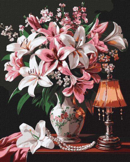 Картина за номерами "Ідейка" /KHO3289/ "Витончені лілії" 40*50см