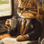 Картина за номерами "Ідейка" /KHO6682/ "Кіт-бізнесмен" 30*40см