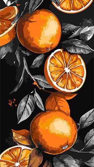 Картина за номерами "Сицилійські апельсини" 40*80см "Ідейка" (KHO6396)