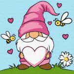 Картина за номерами "Закоханий гном" 25*25см "Ідейка" (KHO1179)