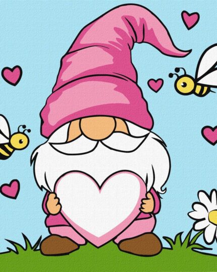 Картина за номерами "Закоханий гном" 25*25см "Ідейка" (KHO1179)