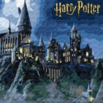 Картина за номерами "Ідейка" /KHO5230/ "Harry Potter: Гоґвортс вночі з фарбами металік extra" 40*50см
