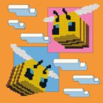 Картина за номерами "SANTI" /954928/ "Minecraft. Бджілки", 25*25см, з алмазною мозаїкою