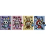 Блокнот 11*15см/48арк. /64638/ на мет.замочку "Labubu Лабубу"