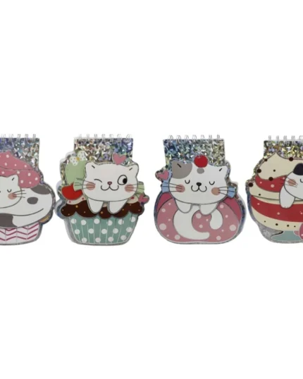 Блокнот А5/60арк. /А-008/ на спіралі, фігурний "Котик"