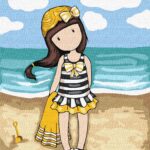 Картина за номерами "Ідейка" /KHO8677/ "Beach Belle Santoro Gorjuss Collection" 30*40см