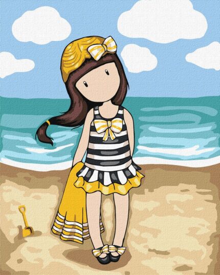 Картина за номерами "Ідейка" /KHO8677/ "Beach Belle Santoro Gorjuss Collection" 30*40см