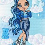 Картина за номерами з алмазною мозаїкою "Ідейка" /KHO1337/ "Rainbow High. Skyler" 30*40см