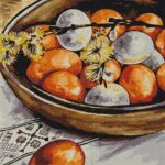 Картина за номерами "Brushme" /BS53950/ "Крашанки і верба"  40*50см