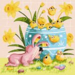 Картина за номерами "Brushme" /SBS021/ "Великоднє полювання"  40*40см