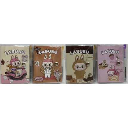 Блокнот Labubu 10,5×13,5 см на кнопці з ручкою (60 арк) – easy.net.ua