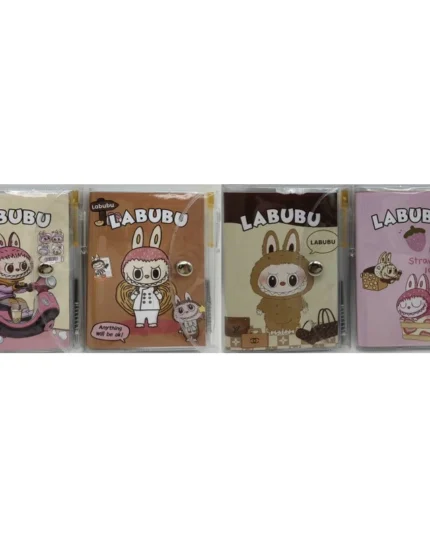 Блокнот Labubu 14,2×19,8 см на кнопці з ручкою (70 арк) – easy.net.ua